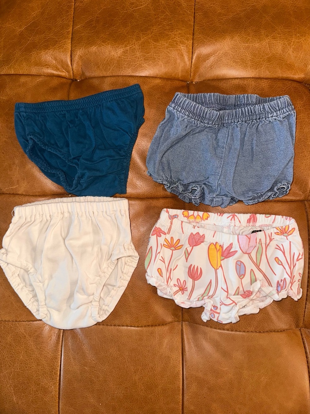 Carter's Girls' Shorts & Bloomers Set - Navy, Denim, White, Floral